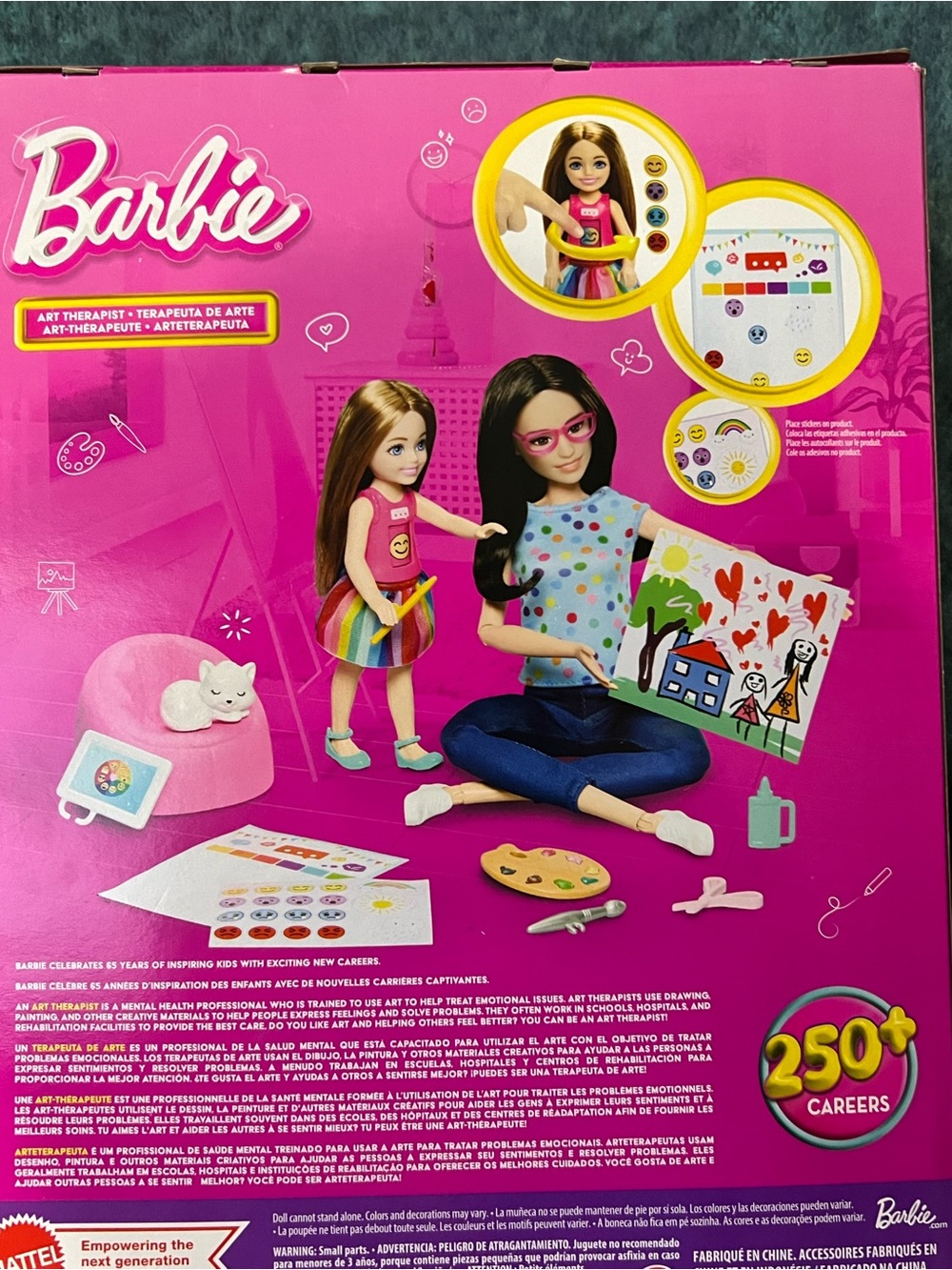 Barbie Art Therapist Doll Set - Barbie PhD Doll with Art Accessories & Child - Picture 4 of 8